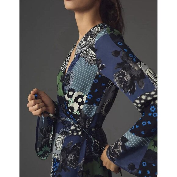 NWT Size M - Anthropologie Dhruv Kapoor Wrap Midi Dress (NWT US$ 228) - Picture 3 of 10